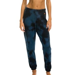 💙🖤Aviator Nation Tie Dye Sweatpants🖤💙 BNWT $188 Sold Out~Rare-HTF
